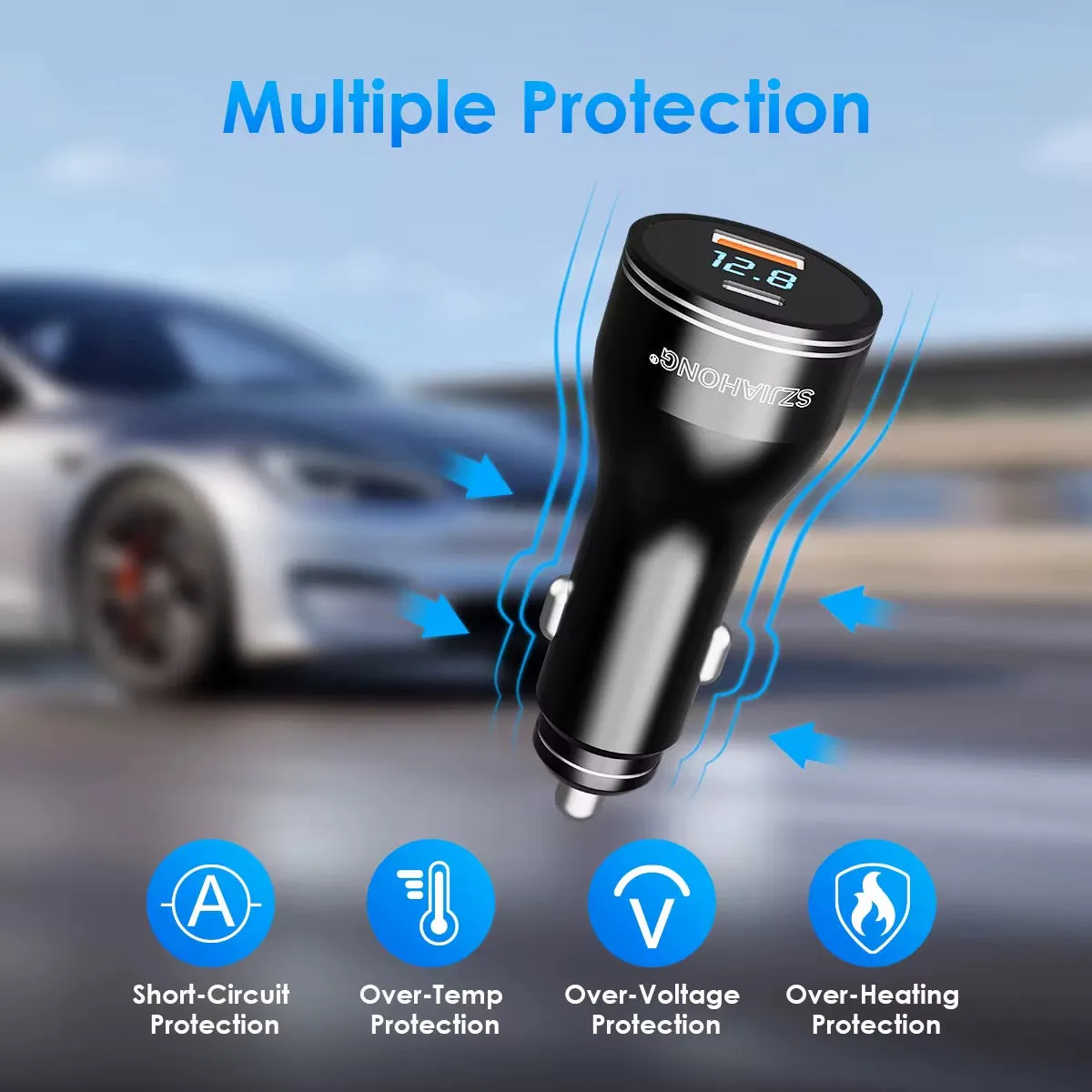 شاحن سياره ذكي , Smart car charger