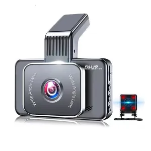 1440P WiFi Dash Cam | Dual Front and Rear Video DVR Recorder | Night Vision Kit