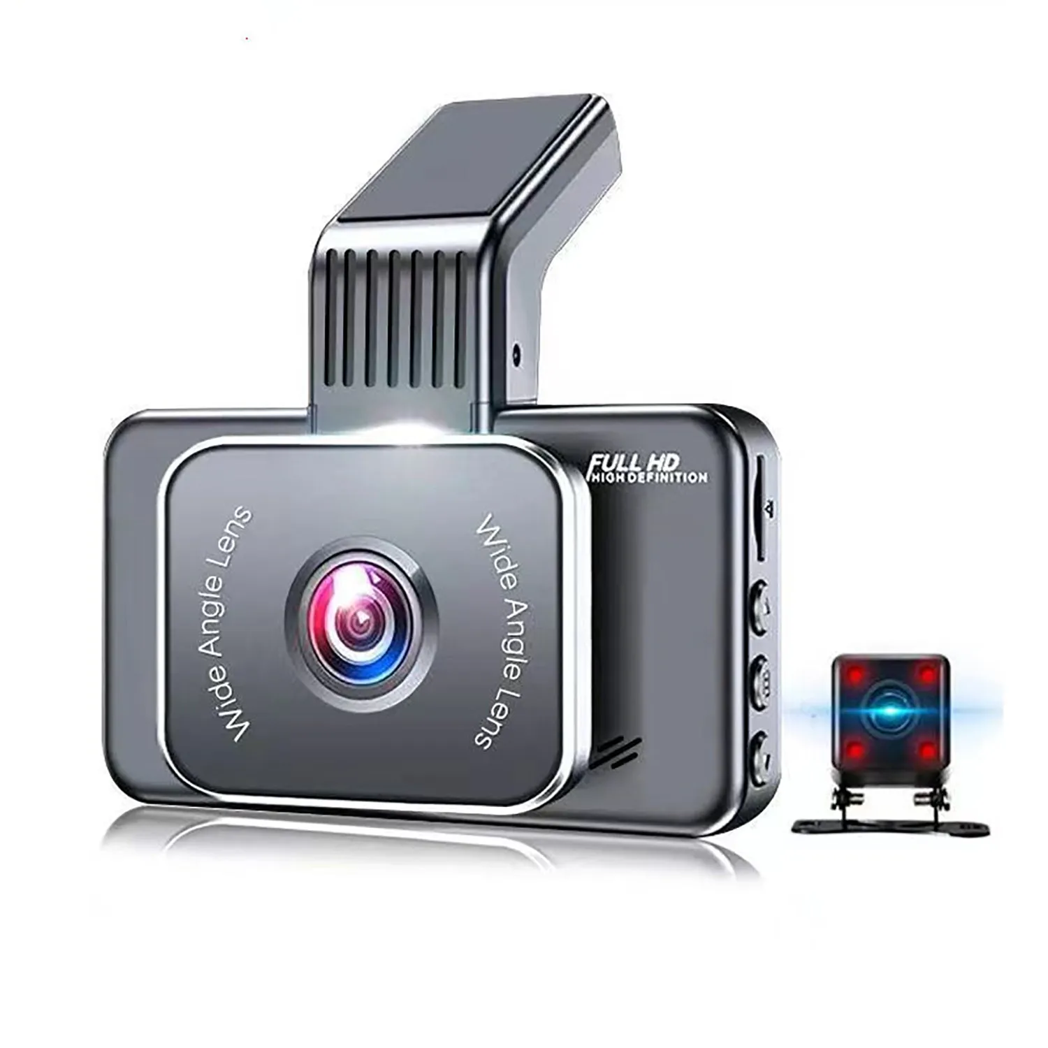 1440P WiFi Dash Cam | Dual Front and Rear Video DVR Recorder | Night Vision Kit