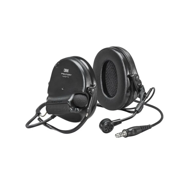 3M PELTOR MT20H682BB-09N SV SwatTac VI NIB Hearing Defender, Neckband, Black, 1 Each