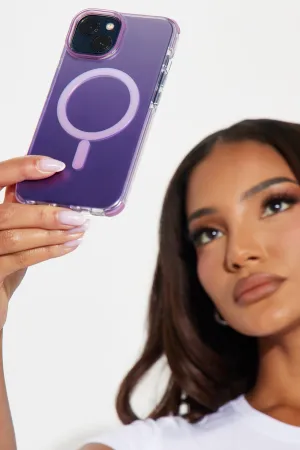 Alanna iPhone 14 Case With Magnet Ring - Purple