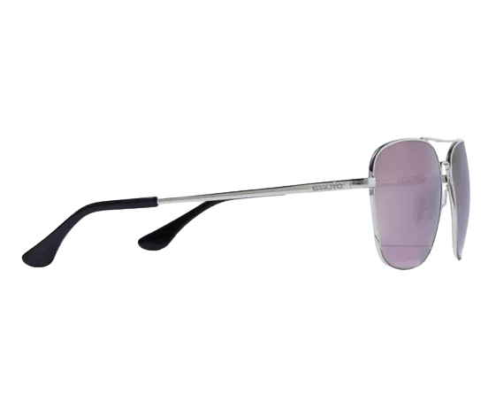Bajio Sunglasses Snipes Silver Gloss Frame Rose Mirror Glass Lenses