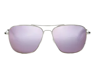 Bajio Sunglasses Snipes Silver Gloss Frame Rose Mirror Glass Lenses