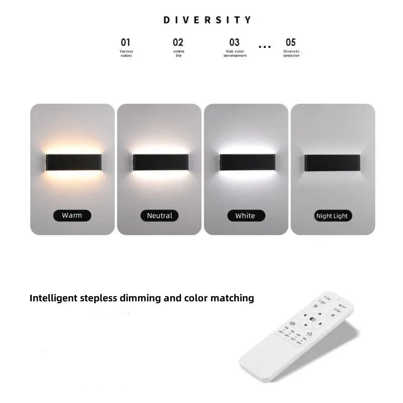 Black Stripline Up / Down Dimmable Wall Lamp