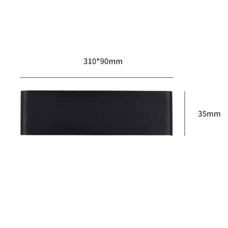 Black Stripline Up / Down Dimmable Wall Lamp