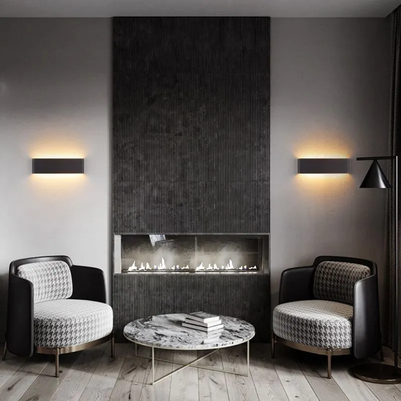 Black Stripline Up / Down Dimmable Wall Lamp