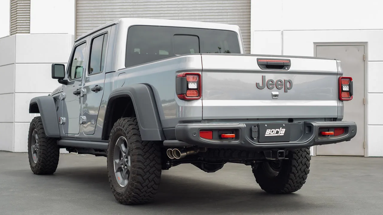 Borla S-Type Cat-Back Exhaust System (Dual Side Exit, Polished Tips): Jeep Gladiator JT 3.6L V6 2020 - 2024