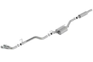 Borla S-Type Cat-Back Exhaust System (Dual Side Exit, Polished Tips): Jeep Gladiator JT 3.6L V6 2020 - 2024