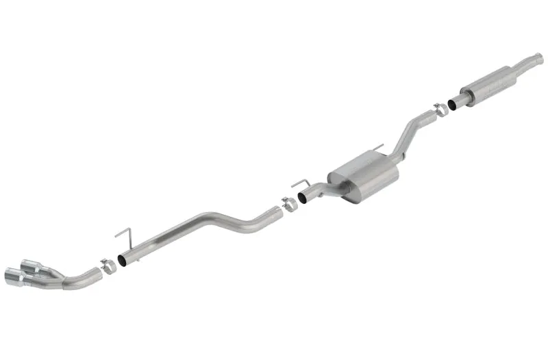 Borla S-Type Cat-Back Exhaust System (Dual Side Exit, Polished Tips): Jeep Gladiator JT 3.6L V6 2020 - 2024