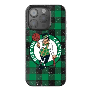 Boston Celtics Plaid Bling Phone Case