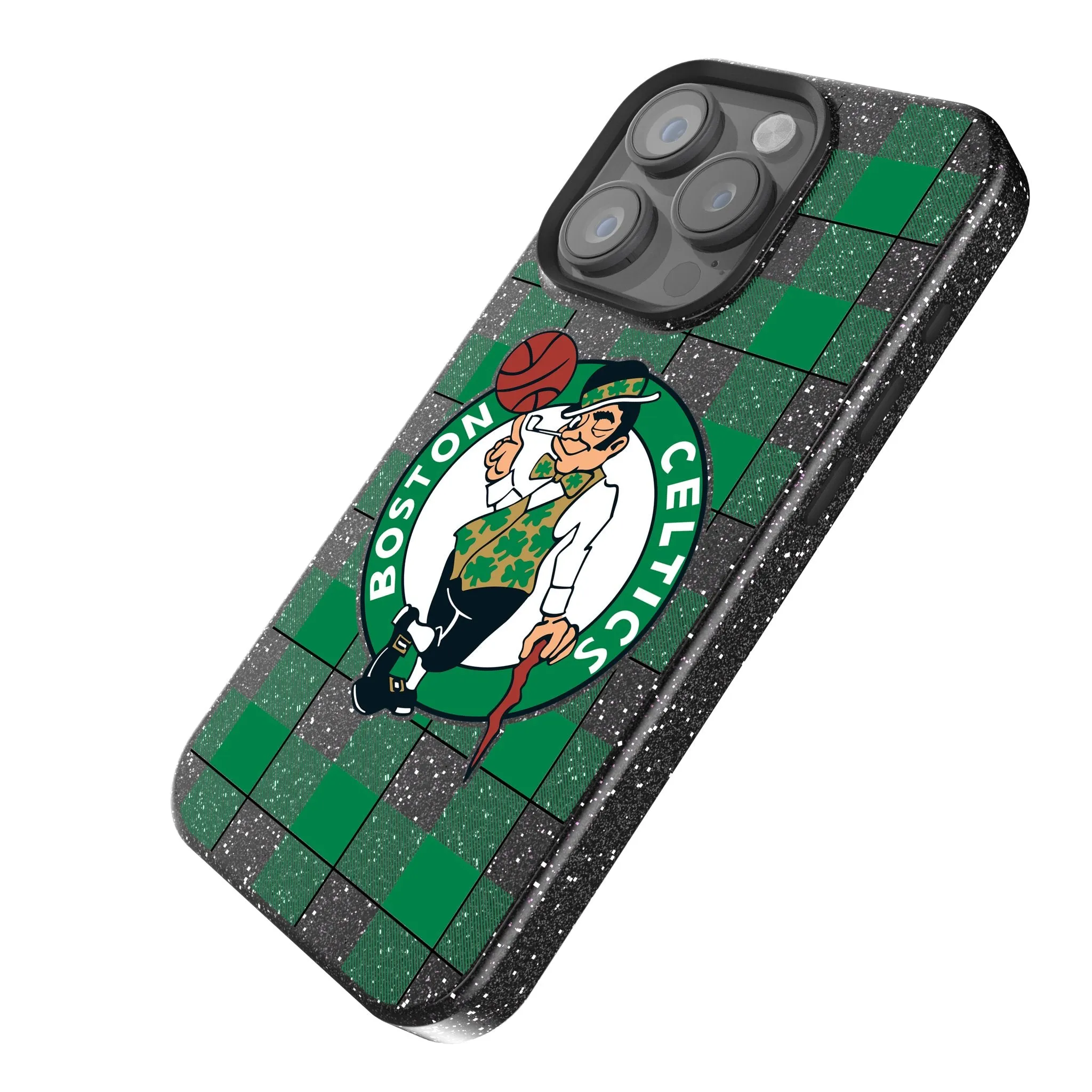 Boston Celtics Plaid Bling Phone Case