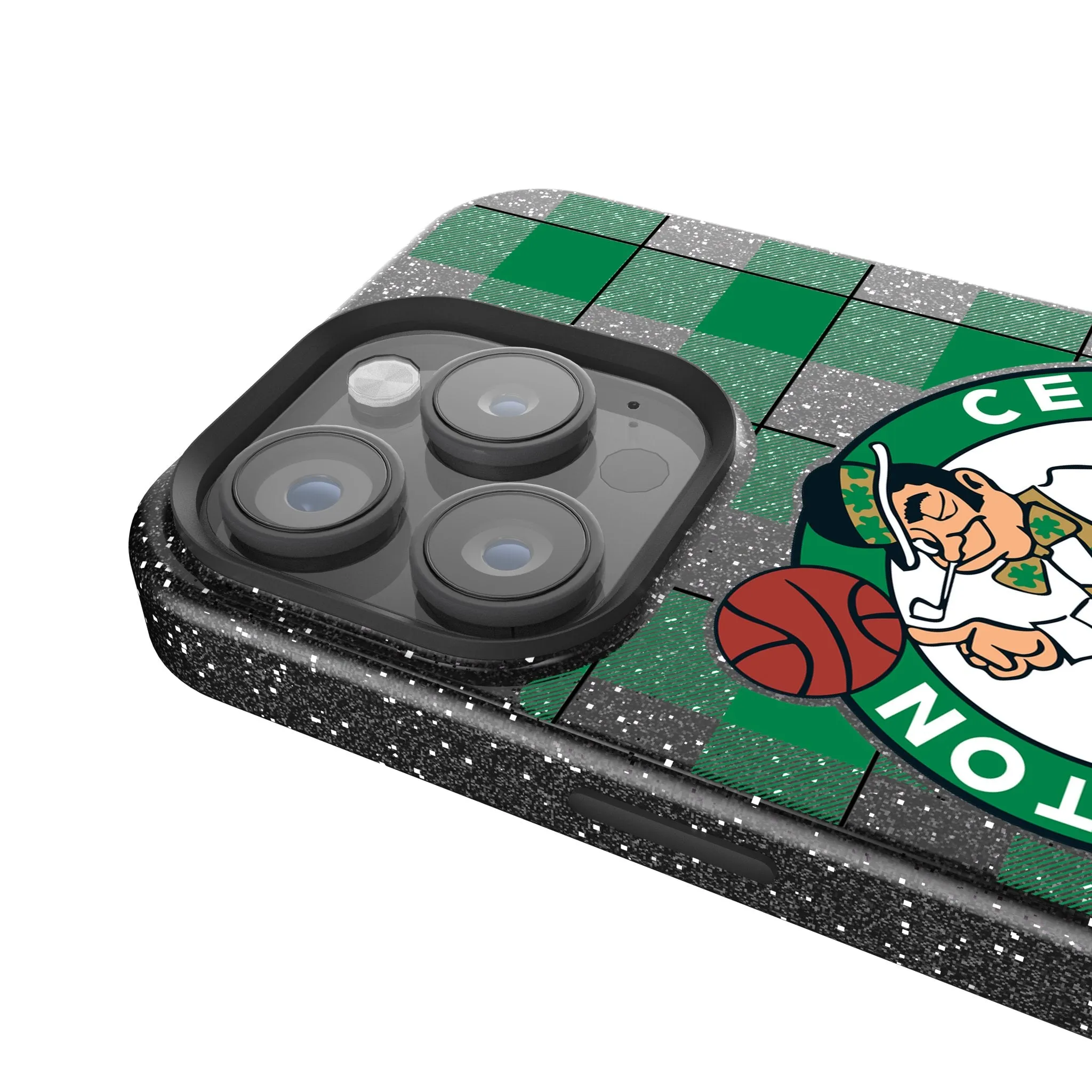 Boston Celtics Plaid Bling Phone Case