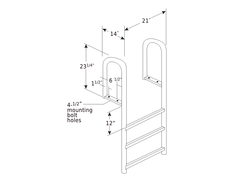 Classic Straight Dock Ladder