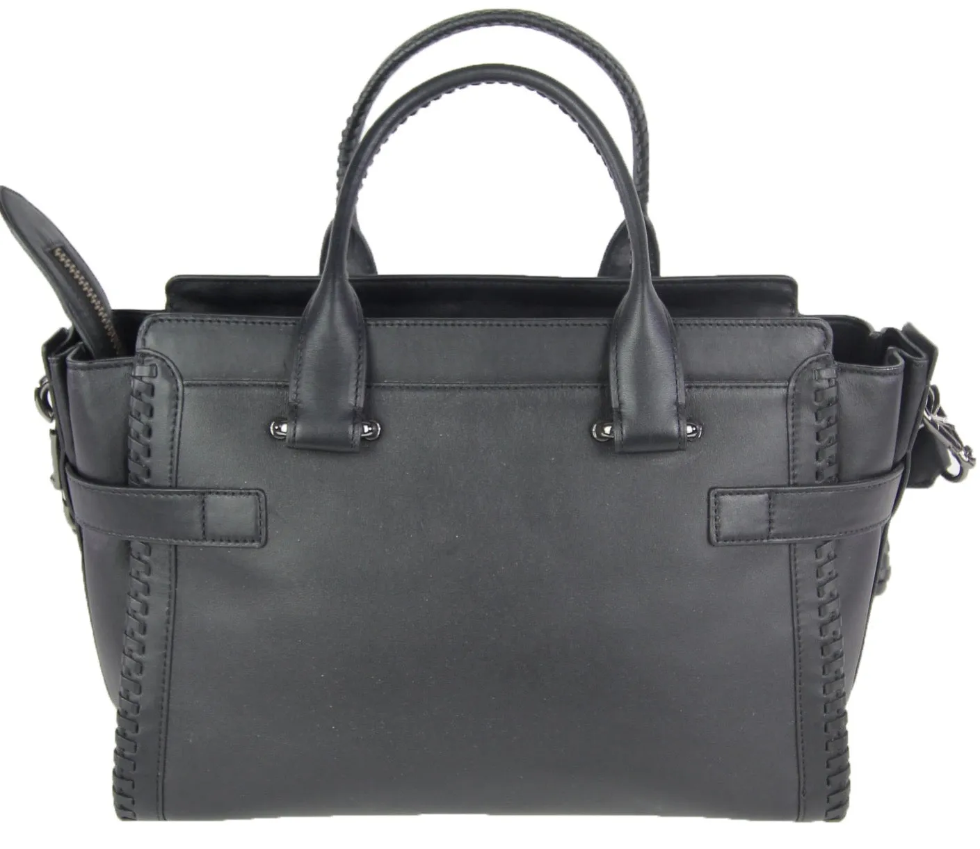 Coach | Black Leather Tote with Shoulder Strap
