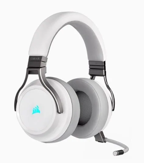 Corsair Virtuoso RGB Wireless High-Fidelity Gaming Headset, White