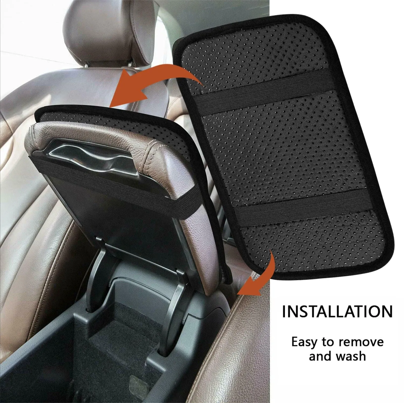 Gray Gothic Skulls Pattern Auto Console Cover Car Armrest Cover