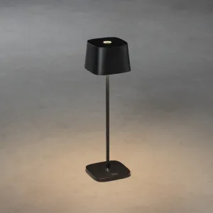 Konstsmide Capri Outdoor USB Rechargeable Table Lamp Black