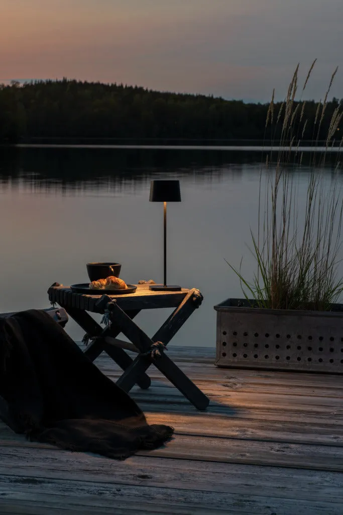 Konstsmide Capri Outdoor USB Rechargeable Table Lamp Black