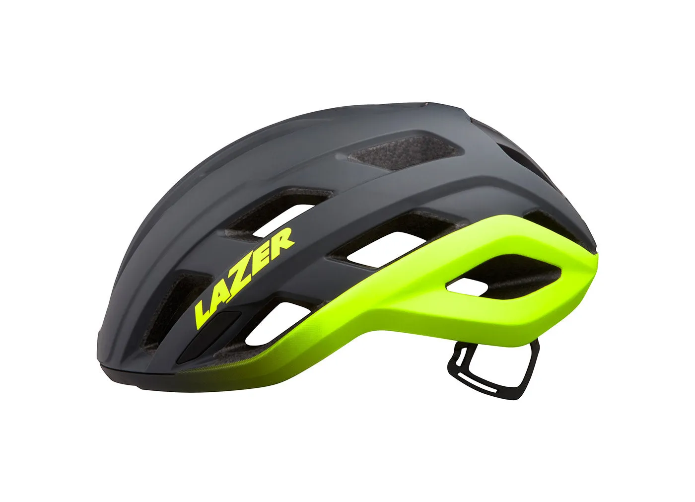 Lazer Helmet Strada KinetiCore Matte Dark Grey/Flash Yellow
