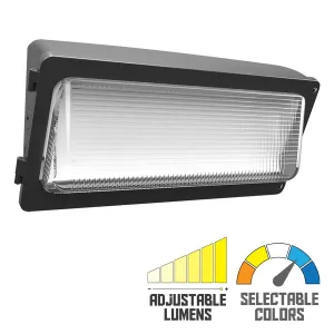 LED Wall Pack, 19000 Lumens, 65/100/130 Watts, 30K/40K/50K, 120-277V, Dusk To Dawn