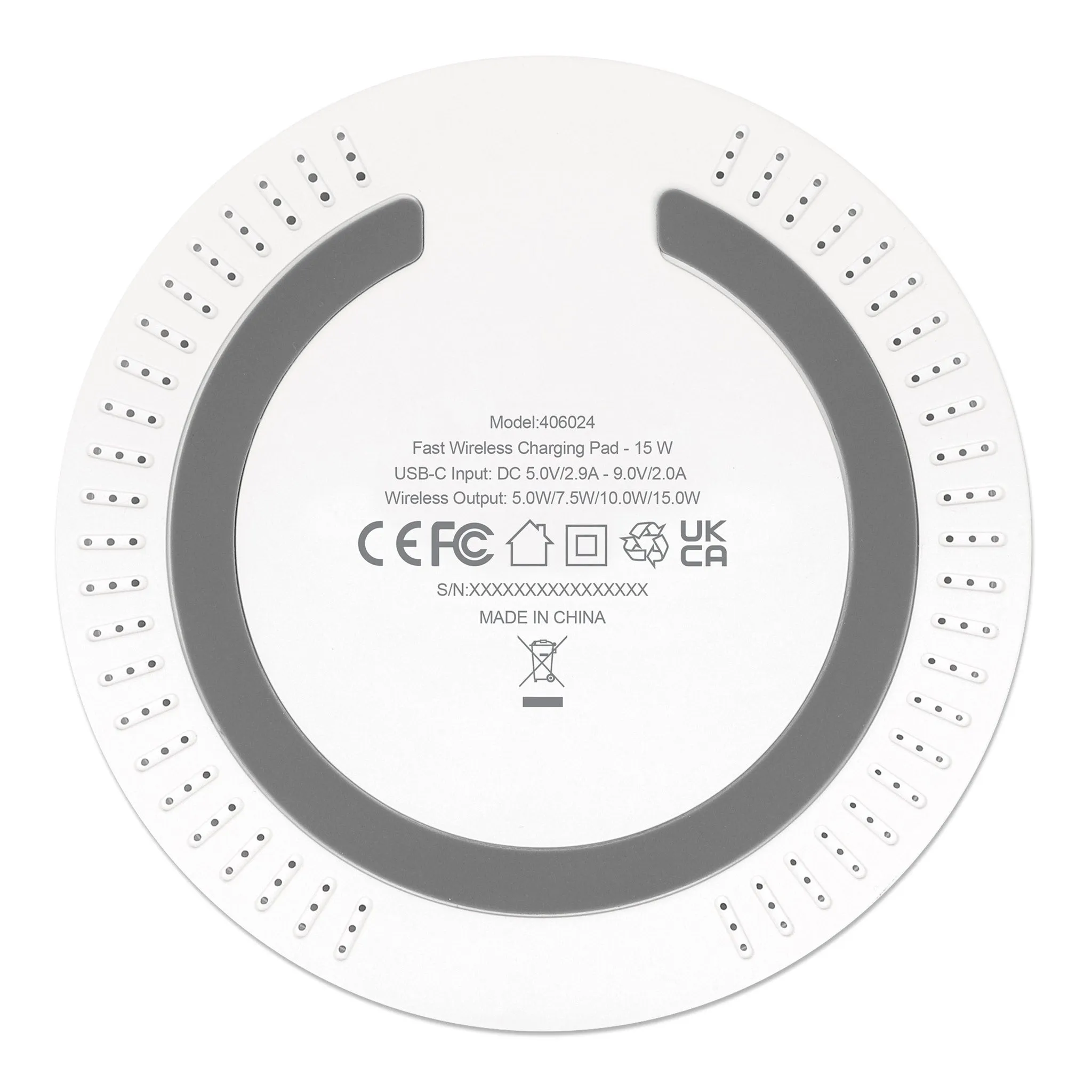 Manhattan 406024 15W Fast Wireless Charging Pad