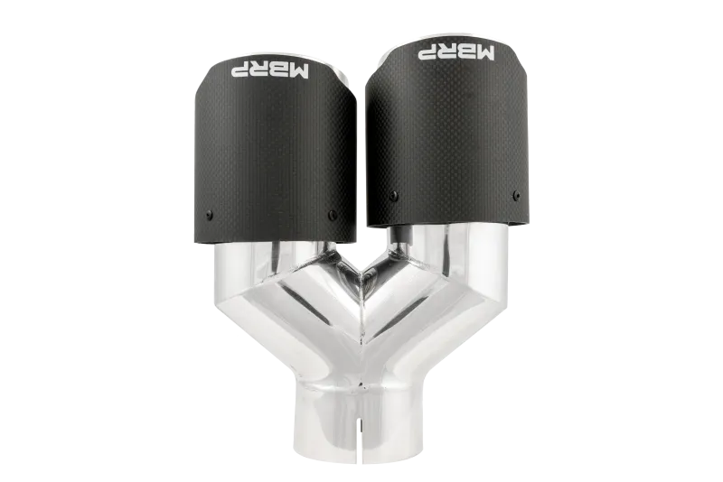 MBRP 3in ID / Dual 4in OD Out Staggered L 9.87in / R 9.37in Dual Wall Carbon Fiber Univ Exhaust Tip