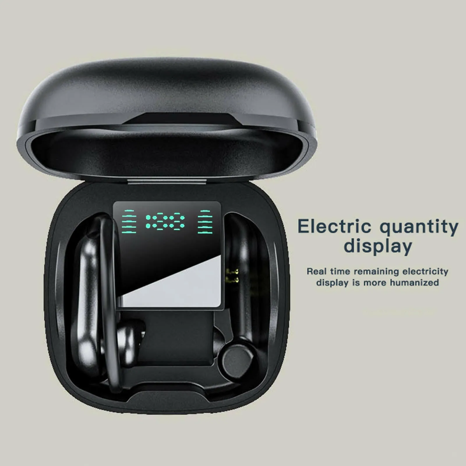 MD03 Bluetooth Earphone Led Display Wireless Headphone Sports Headphone Sport Bass Wireless Headset IPX4 Waterproof with Charge Box