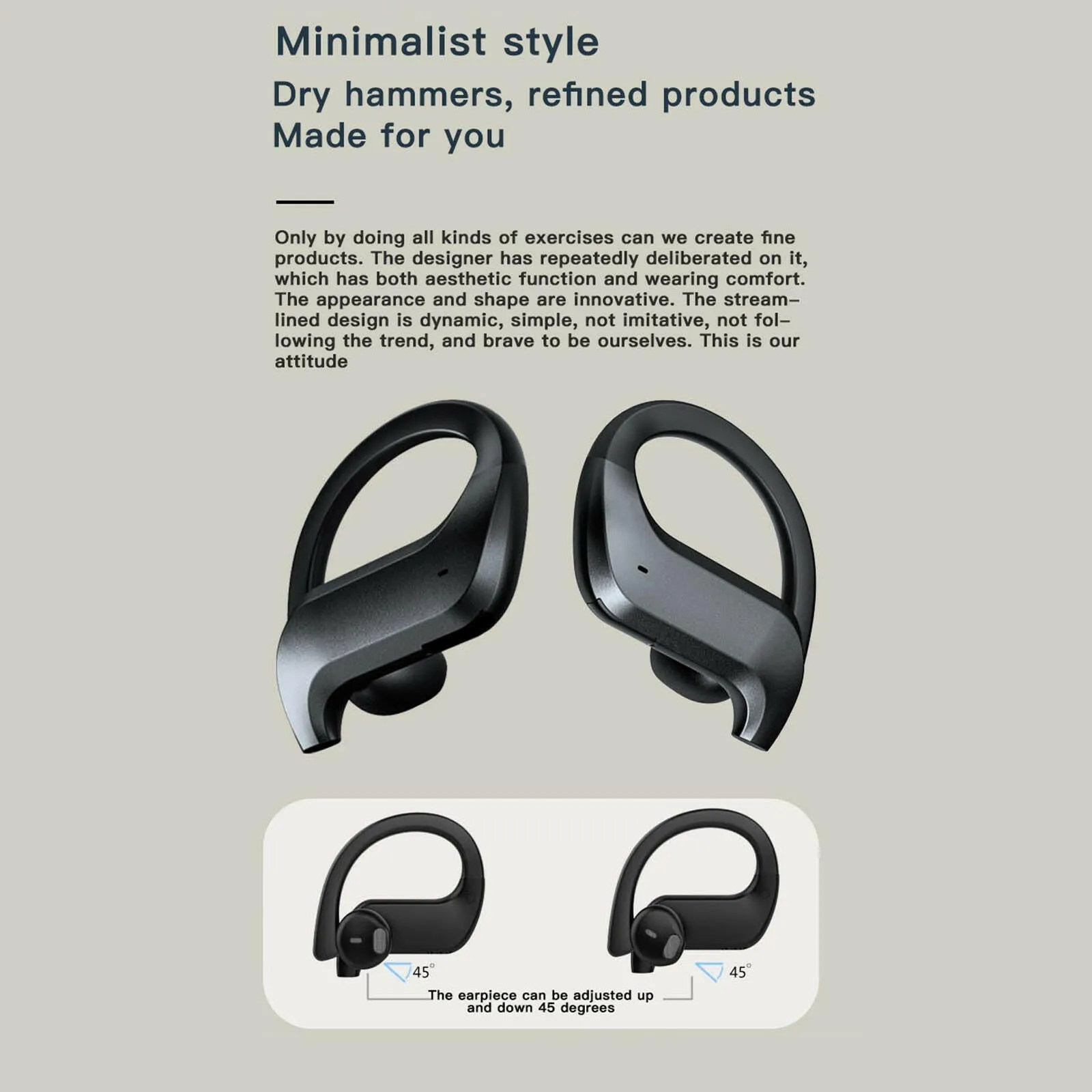 MD03 Bluetooth Earphone Led Display Wireless Headphone Sports Headphone Sport Bass Wireless Headset IPX4 Waterproof with Charge Box