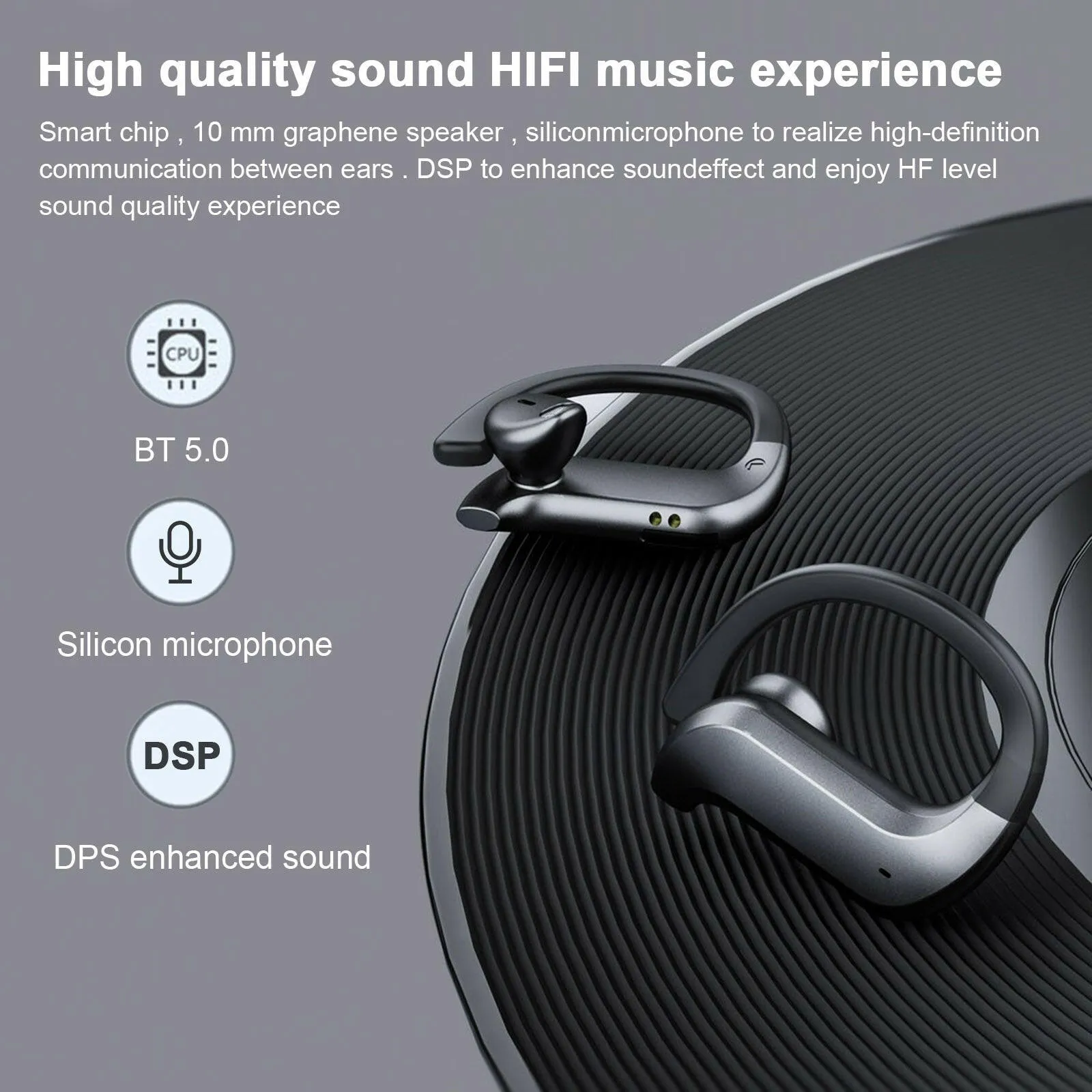 MD03 Bluetooth Earphone Led Display Wireless Headphone Sports Headphone Sport Bass Wireless Headset IPX4 Waterproof with Charge Box