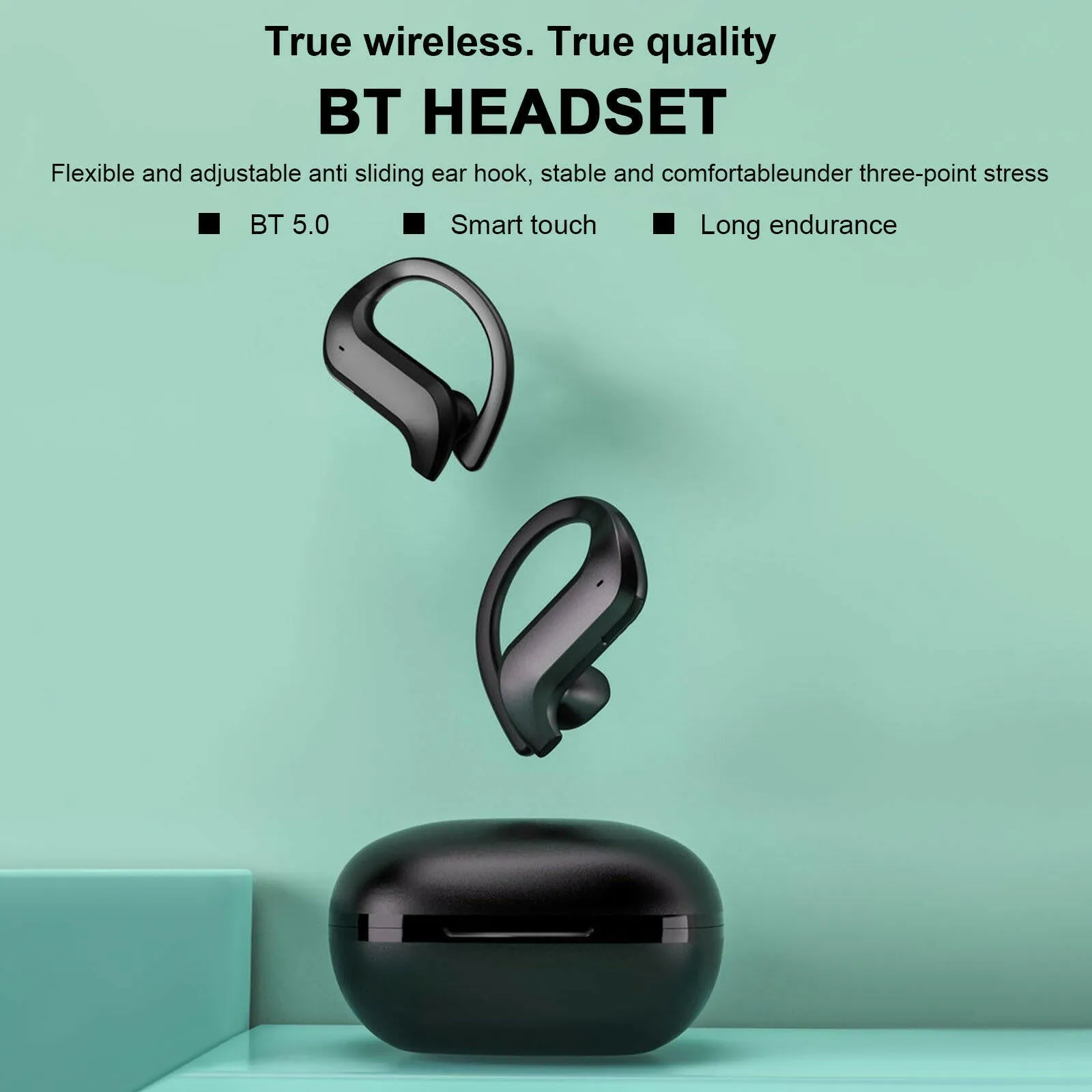 MD03 Bluetooth Earphone Led Display Wireless Headphone Sports Headphone Sport Bass Wireless Headset IPX4 Waterproof with Charge Box