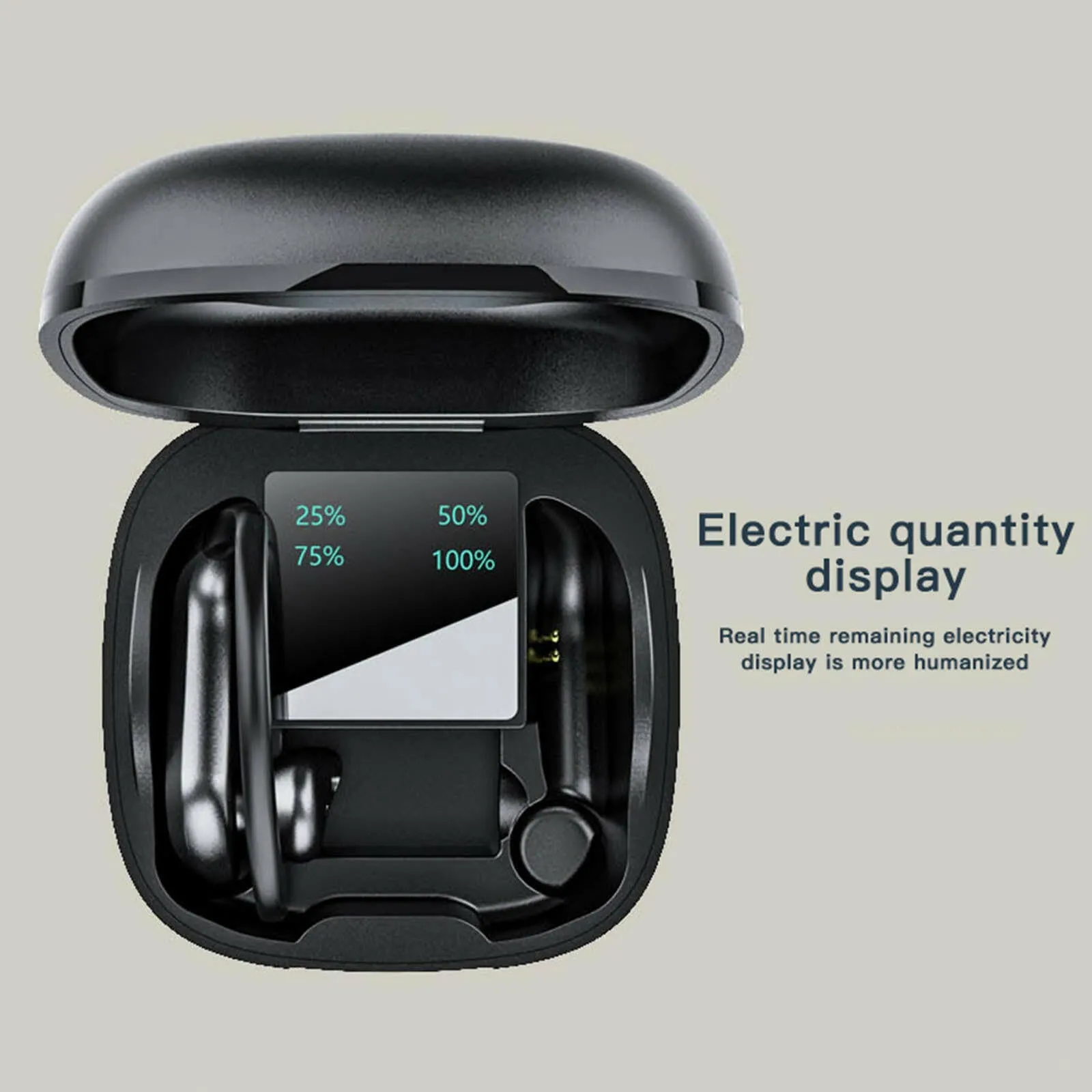 MD03 Bluetooth Earphone Led Display Wireless Headphone Sports Headphone Sport Bass Wireless Headset IPX4 Waterproof with Charge Box