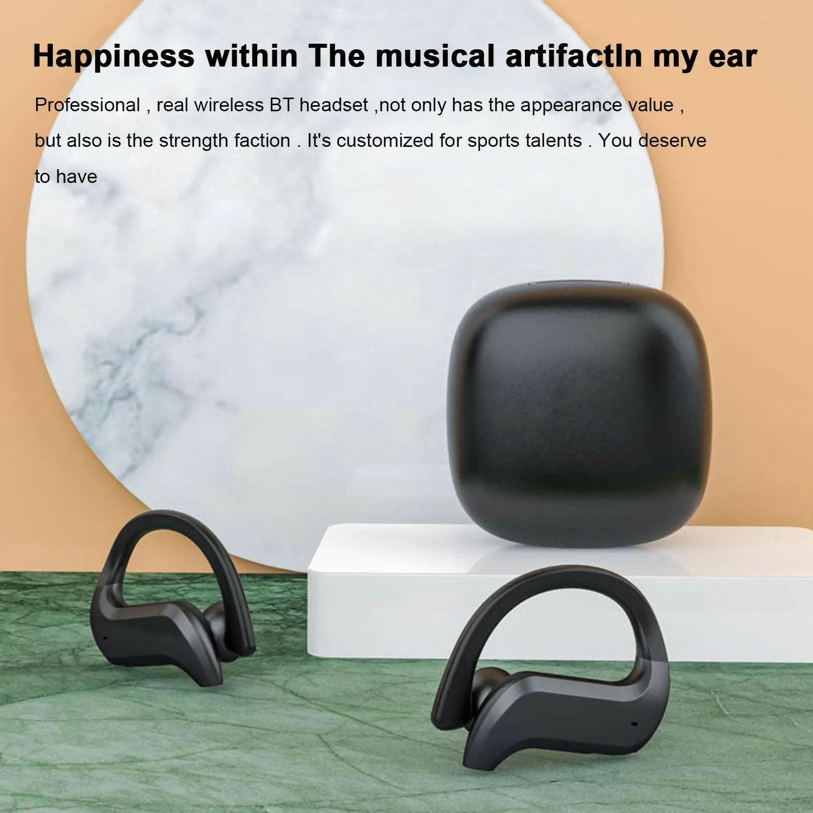 MD03 Bluetooth Earphone Led Display Wireless Headphone Sports Headphone Sport Bass Wireless Headset IPX4 Waterproof with Charge Box
