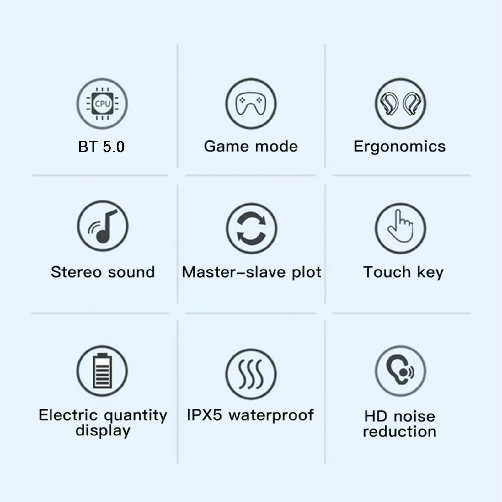 MD03 Bluetooth Earphone Led Display Wireless Headphone Sports Headphone Sport Bass Wireless Headset IPX4 Waterproof with Charge Box