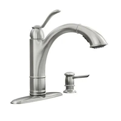 Moen Walden Single-Handle Pull-Out Sprayer Kitchen Faucet with Microban Protection in Spot Resist Stainless
