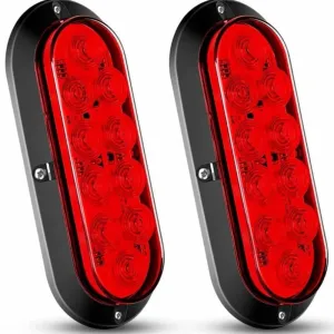 Nilight 6” Oval Trailer Tail Lights 2pcs