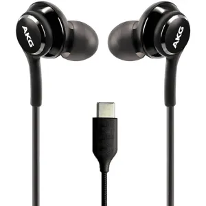 Oem Urbanx 2021 Stereo Headphones For Pixel 6 Pro Braided Cable - Designed By Akg - With Microphone (Black) Usb-C Connector (Us Version With Warranty) - Bundled With Carry Case
