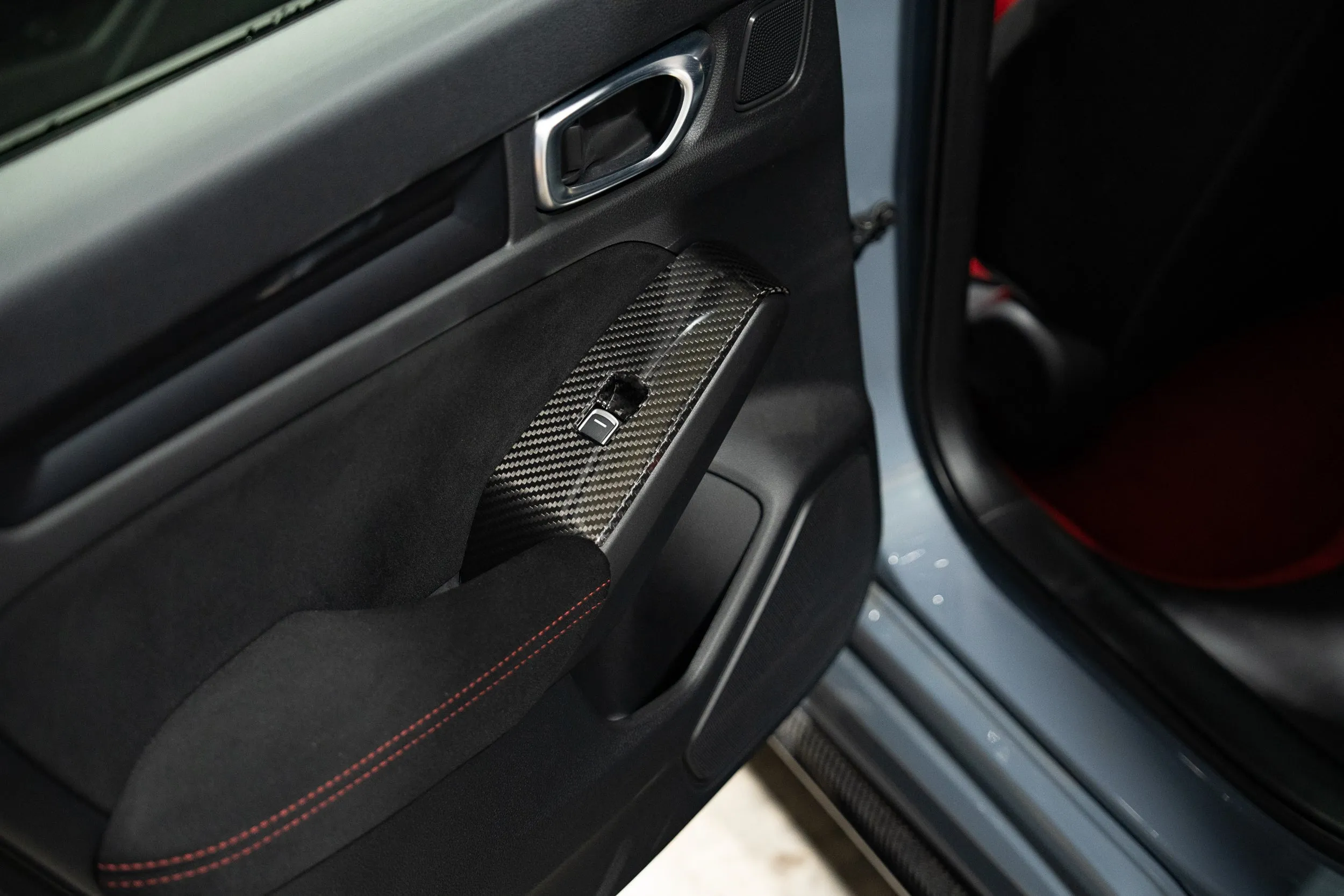 OLM 2022  Honda Civic / OLM LE Carbon Fiber Window Switch Panel Covers (Set of 4)