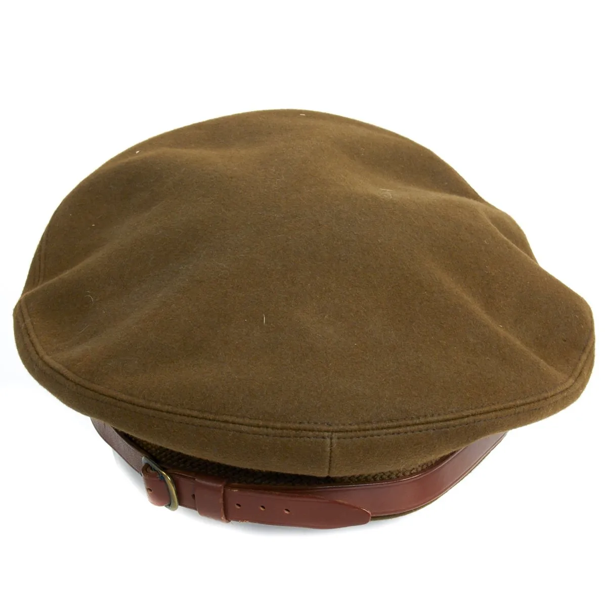 Original U.S. WWII USAAF Officer AIRFLOW Crush Cap With Rear Chin Strap - Size 7 1/8