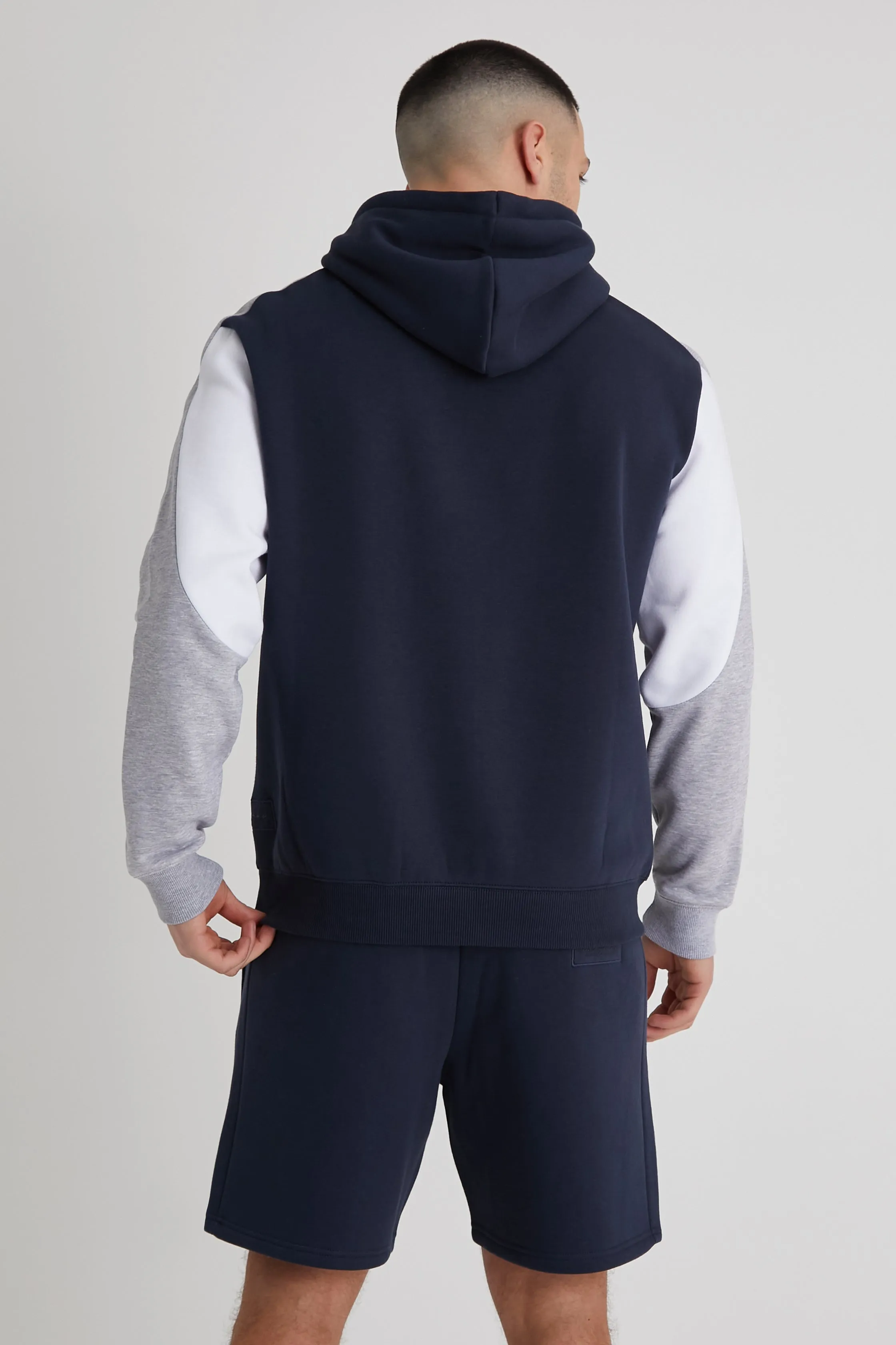 Park premium cut & sew fleece hoodie in Navy