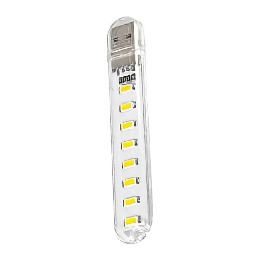 PwwQmm Mini USB LED Table Lamp Portable Reading Desk Light For Camping Power Bank Notebook 8Leds Book Night lights Flashlight