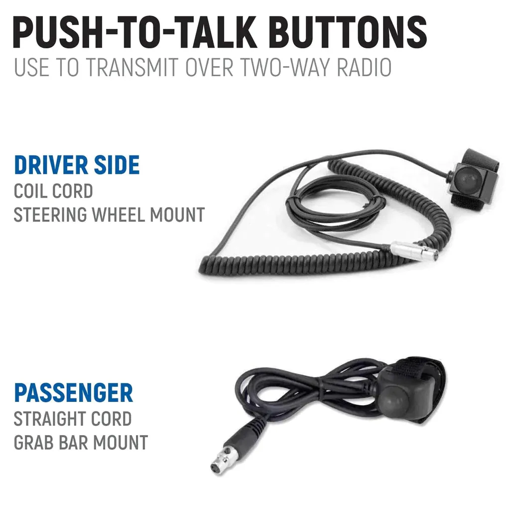 Rugged Radios Polaris RZR XP Complete Communication Kit with Rocker Switch Intercom and 2-Way Radio- M1 VHF Business Band Radio