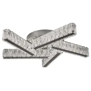 Searchlight 8125-5CC Clover - 5 Light Led Ceiling Flush Clear Crystal Chrome