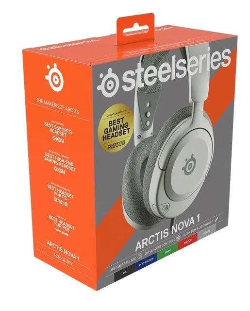 SteelSeries Headset Arctis Nova 1 Multi-System Gaming Headset (White)