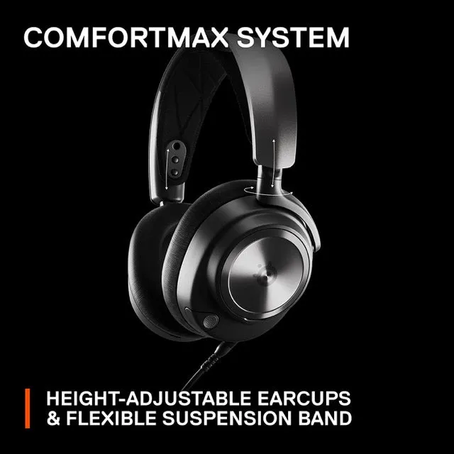 SteelSeries Headset Arctis Nova Pro Multi-System Gaming Headset (Premium Hi-Fi Drivers/Hi-Res Audio/360° Spatial Audio/GameDAC Gen 2)