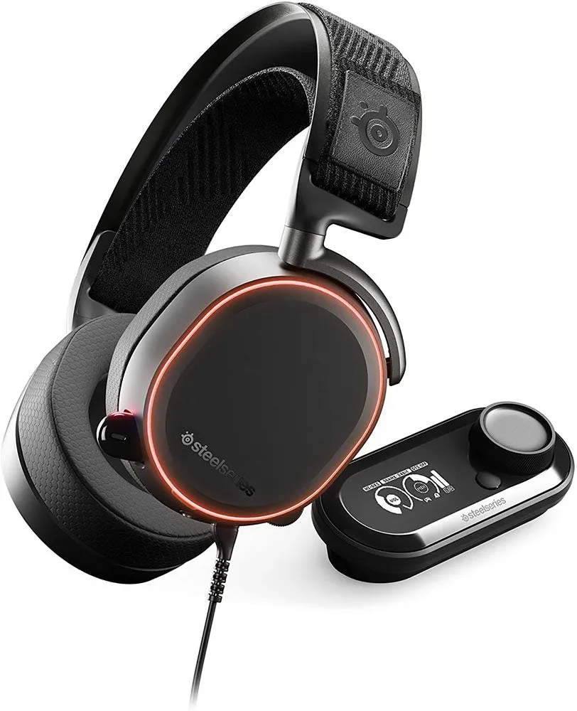 SteelSeries Headset Arctis Pro   GameDAC Wired Gaming Headset - Certified Hi-Res Audio - Dedicated DAC and Amp - for PS5/PS4 and PC - Black