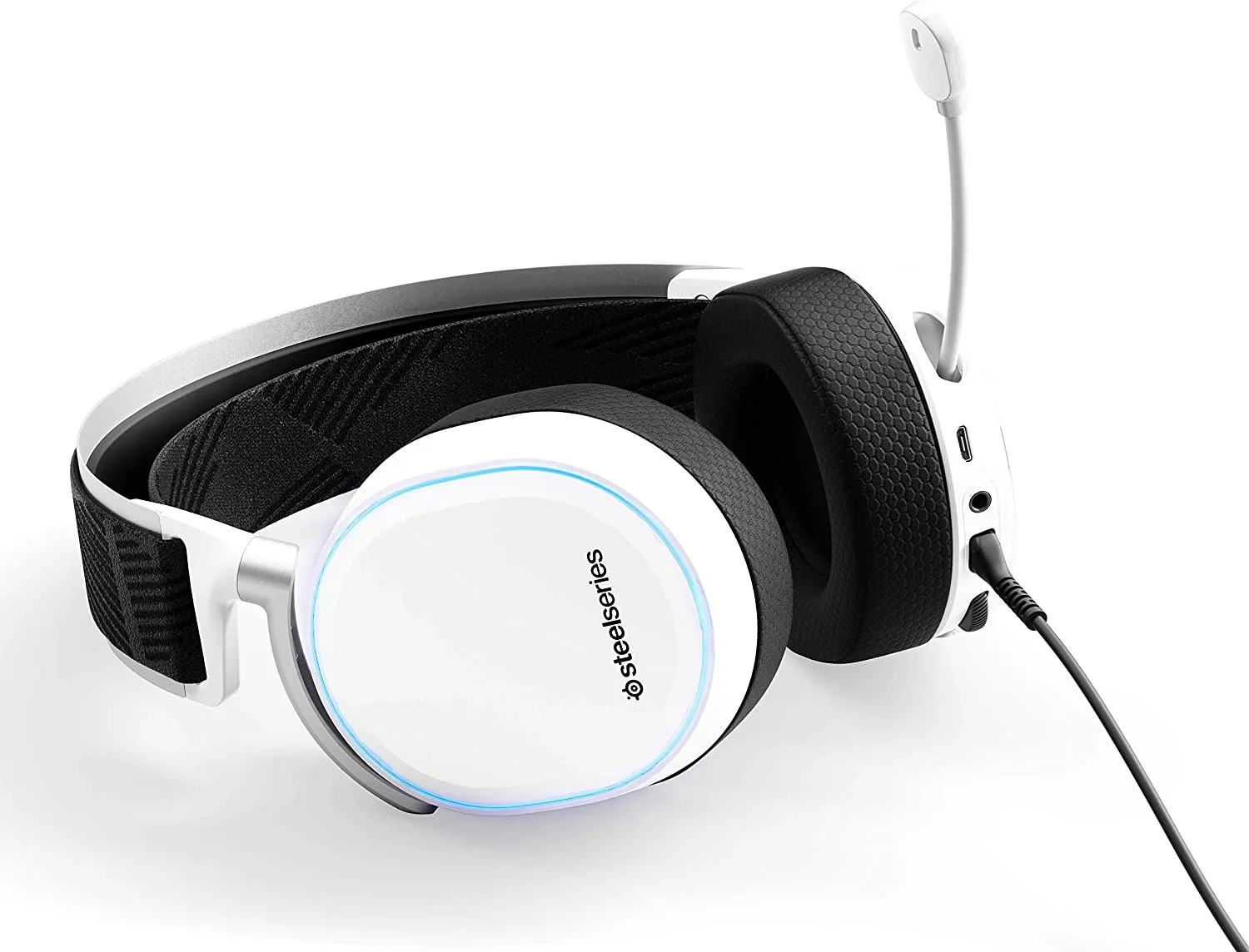 SteelSeries Headset Arctis Pro   GameDAC Wired Gaming Headset - Certified Hi-Res Audio - Dedicated DAC and Amp - for PS5/PS4 and PC - White