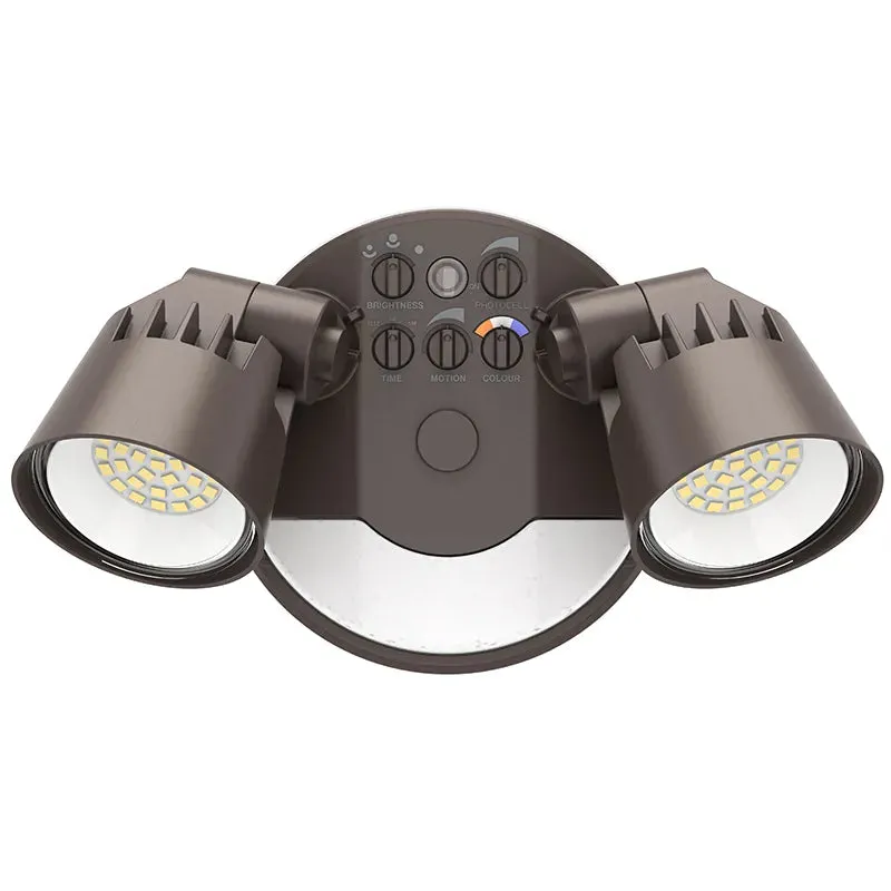 X-Gen Advance Security Lights with PIR Sensor, 3250 Lumens, Wattage and CCT Selectable, 120V, Bronze, White or Black Finish